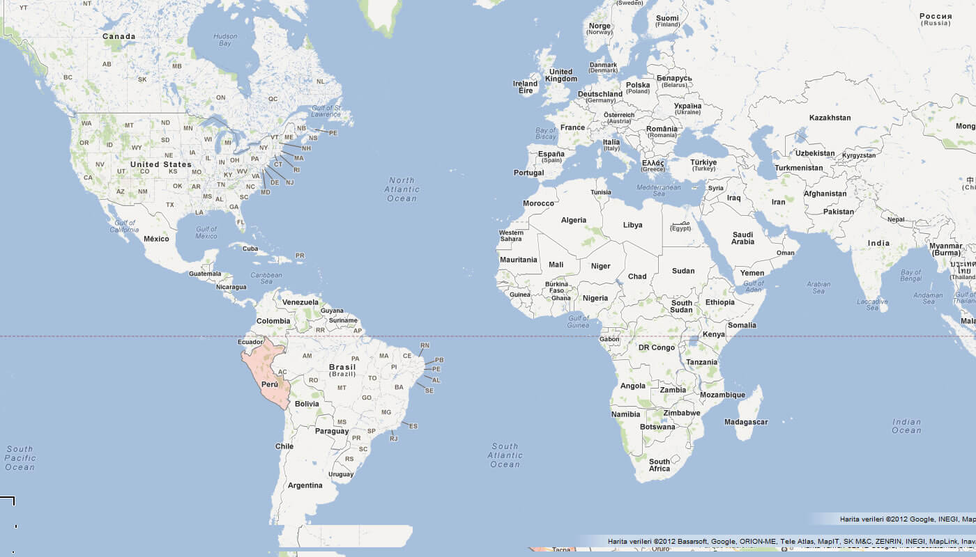 map of peru world
